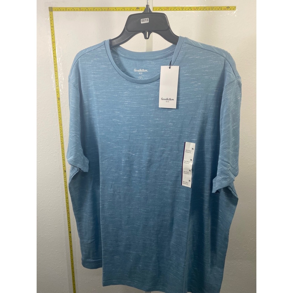 Goodfellow & Co Mens Blue Space Dye Short Sleeve Crewneck T-Shirt XL NWT
